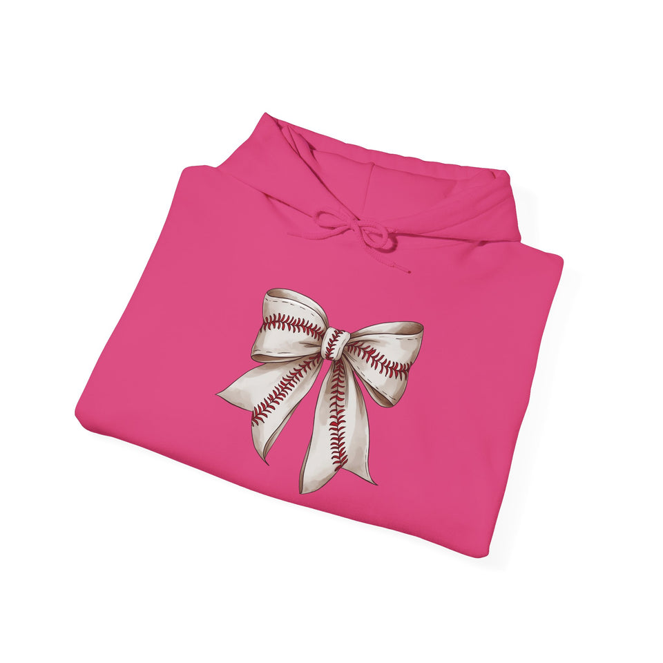 Baseball Bow Unisex Hooded Sweatshirt