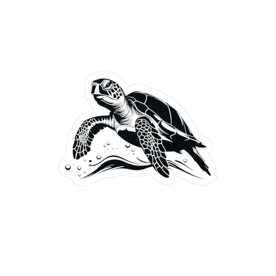 Turtle In The Ocean Kiss-Cut Vinyl Decals
