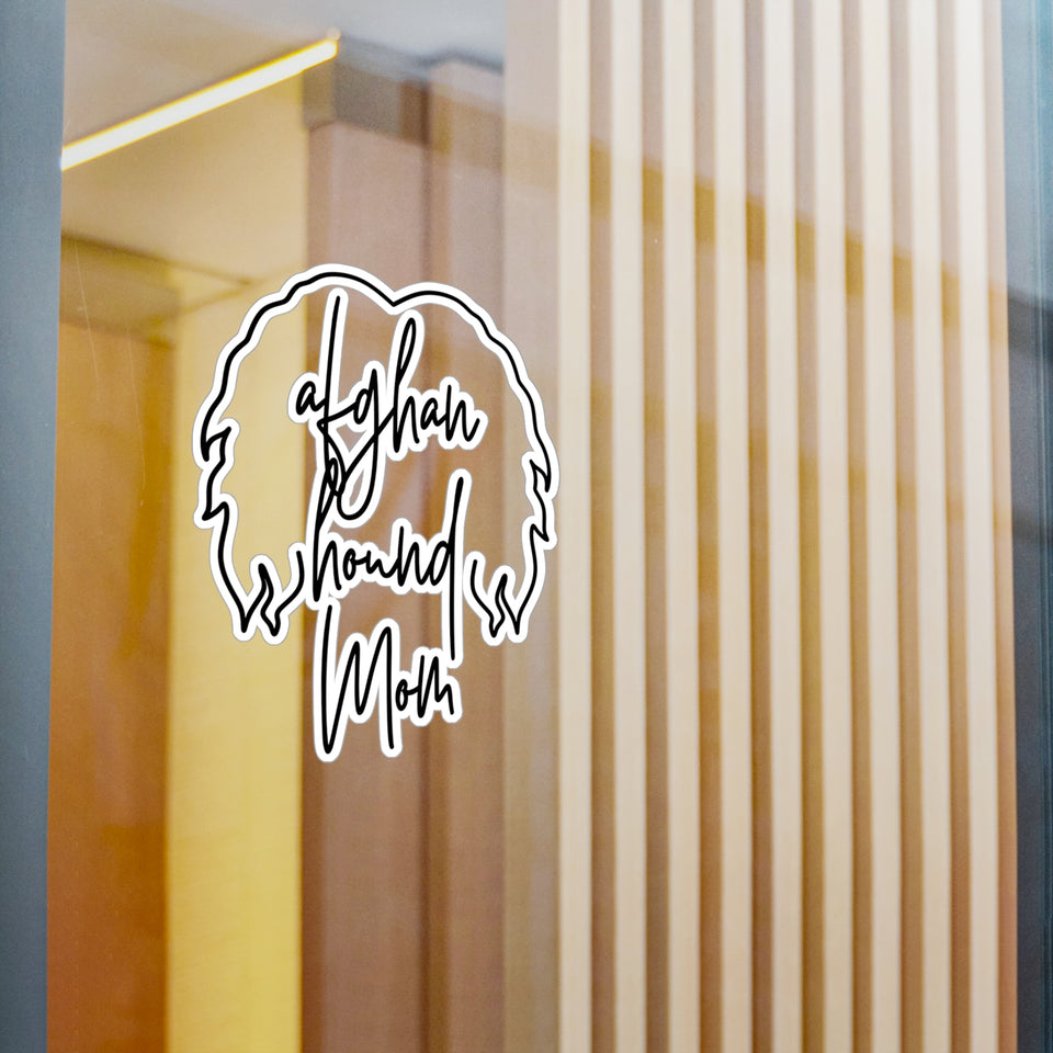 Afghan Hound Mom Kiss-Cut Vinyl Decals - Stylish Dog Lover Stickers