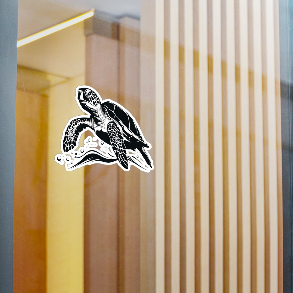 Turtle In The Ocean Kiss-Cut Vinyl Decals
