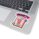 Anxiety On Off Kiss-Cut Stickers