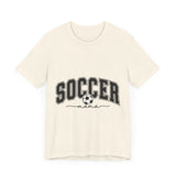 Soccer Mama With Black Letters Unisex Jersey Short Sleeve Tee
