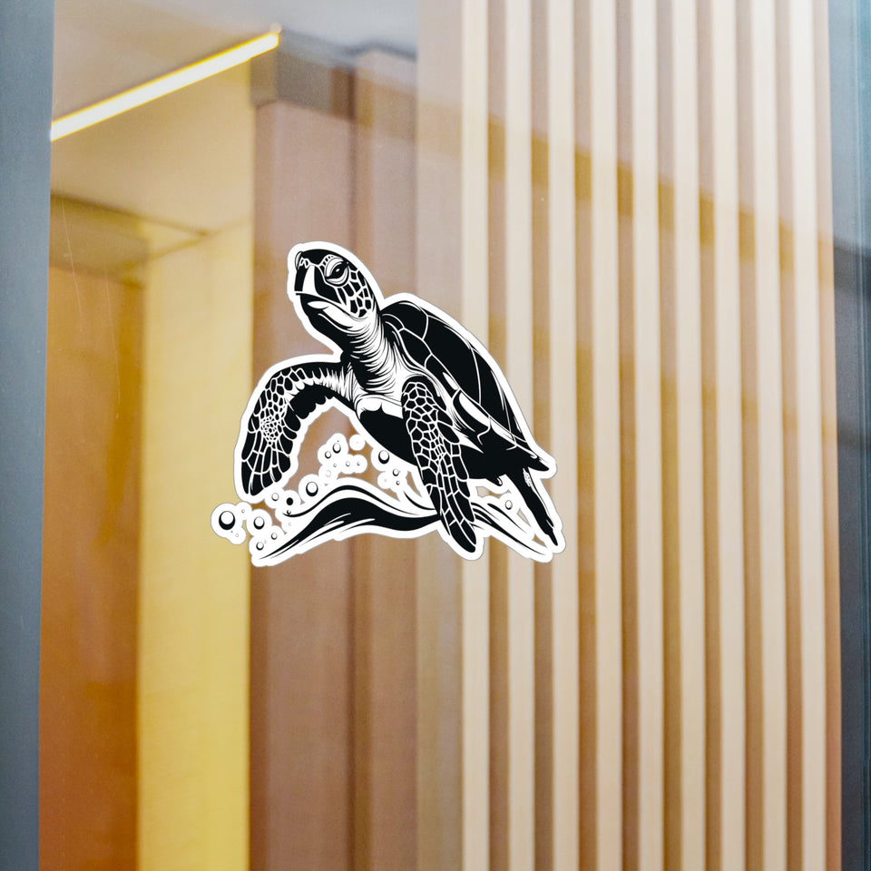 Turtle In The Ocean Kiss-Cut Vinyl Decals