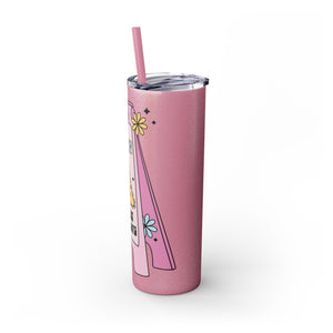 Caution You May Fall In Love Skinny Tumbler with Straw, 20oz