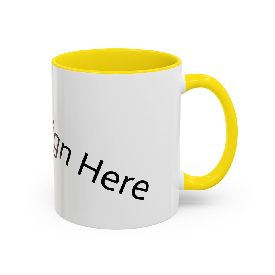 Personalized Accent Coffee Mug - Customizable Design for Home or Office
