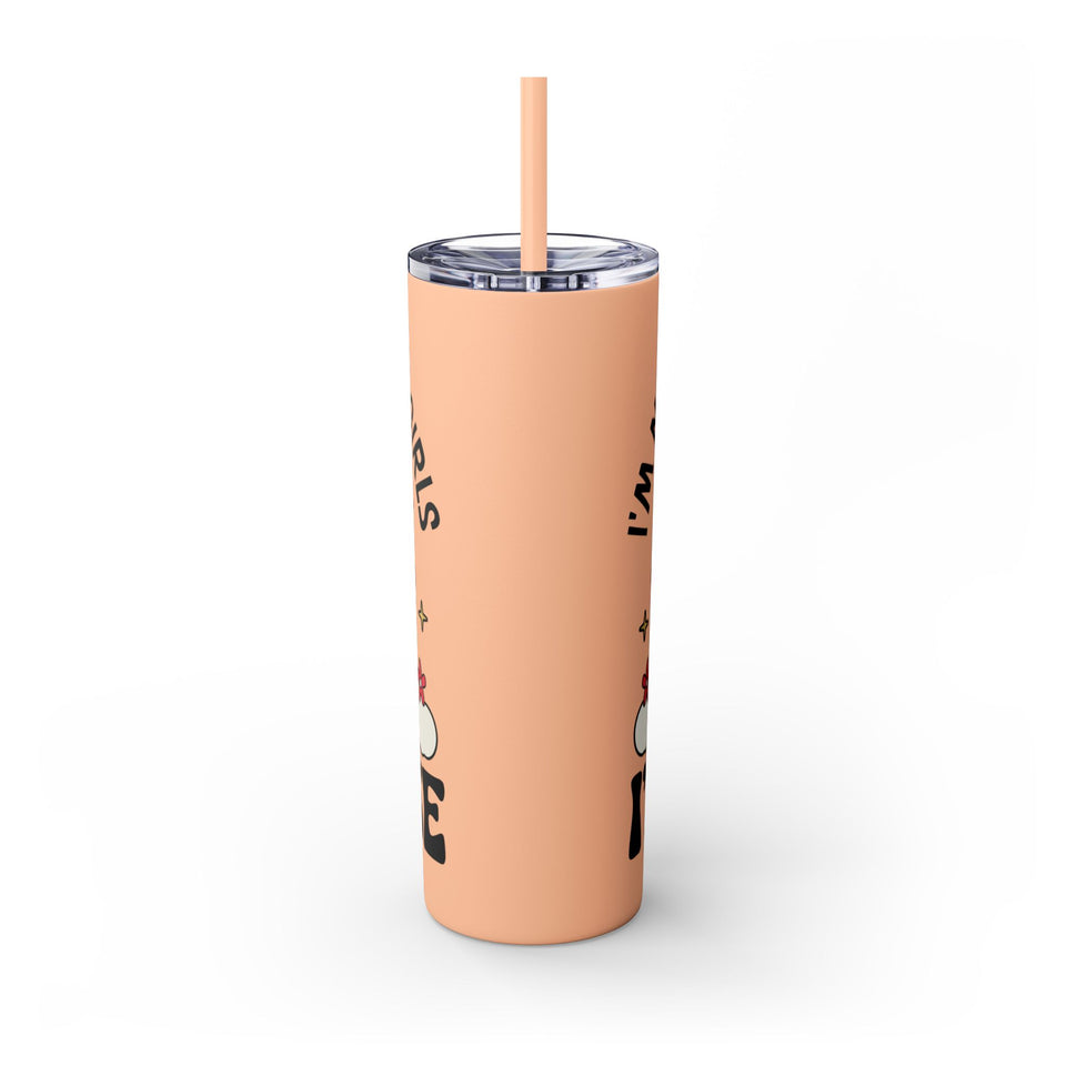 Im Not Like Other Girls, Im Worse Skinny Tumbler with Straw, 20oz