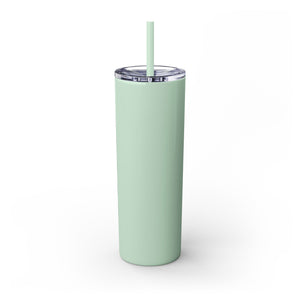 Mama Leopard Print Skinny Tumbler with Straw - 20oz