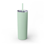 Mama Leopard Print Skinny Tumbler with Straw - 20oz