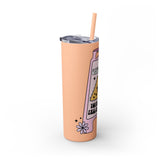 Caution You May Fall In Love Skinny Tumbler with Straw, 20oz
