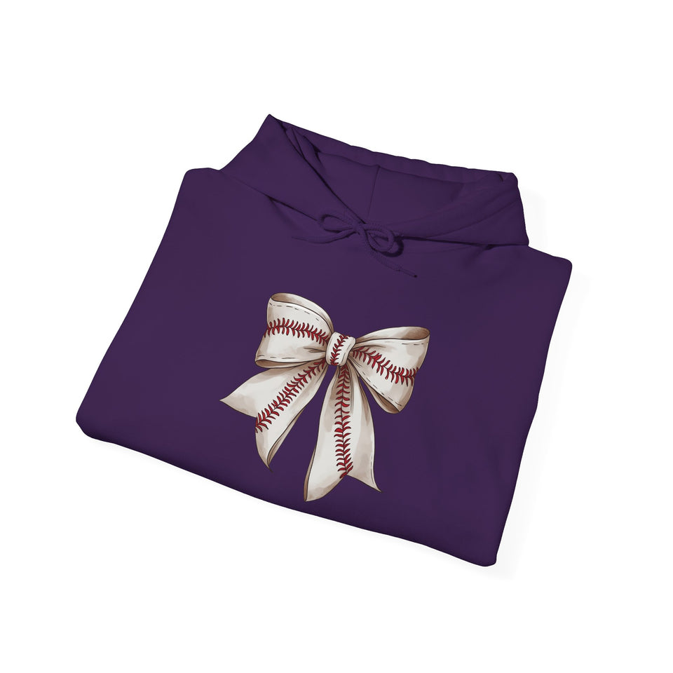 Baseball Bow Unisex Hooded Sweatshirt