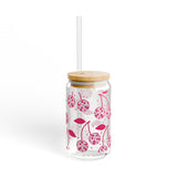 Cherry Disco Balls Sipper Glass, 16oz