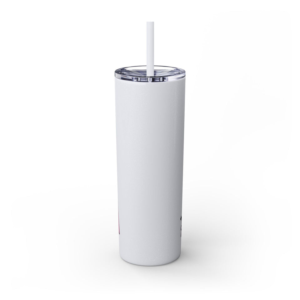 Caution You May Fall In Love Skinny Tumbler with Straw, 20oz