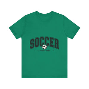 Soccer Mama With Black Letters Unisex Jersey Short Sleeve Tee