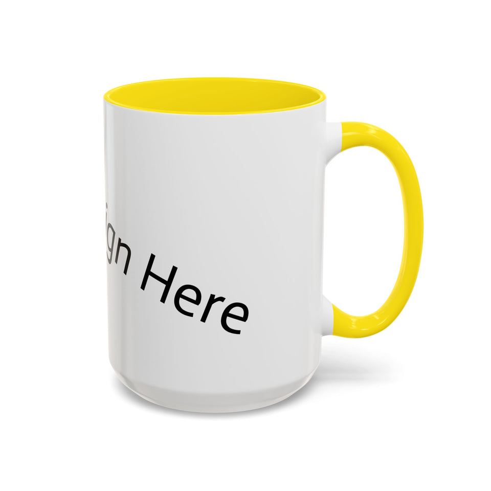 Personalized Accent Coffee Mug - Customizable Design for Home or Office