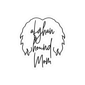 Afghan Hound Mom Kiss-Cut Vinyl Decals - Stylish Dog Lover Stickers