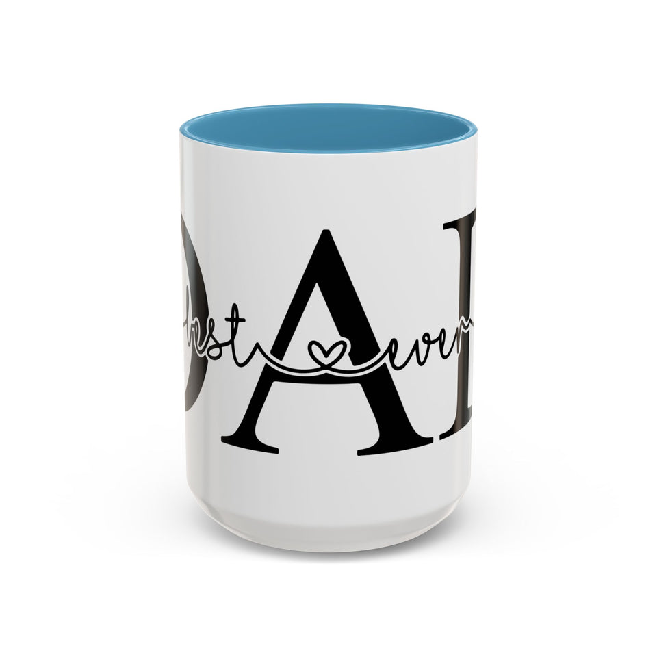 Best Dad Ever Accent Coffee Mug (11, 15oz)