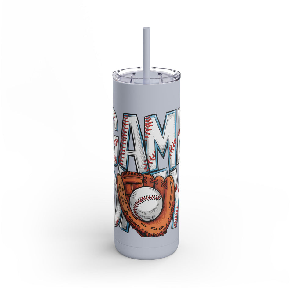 Game Day Tumbler - 20oz Matte Skinny Cup for Sports Fans
