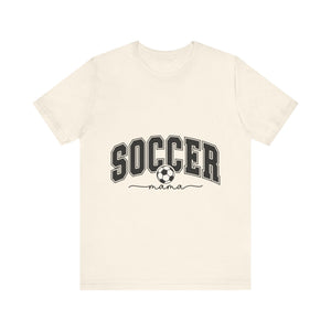 Soccer Mama With Black Letters Unisex Jersey Short Sleeve Tee