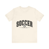 Soccer Mama With Black Letters Unisex Jersey Short Sleeve Tee