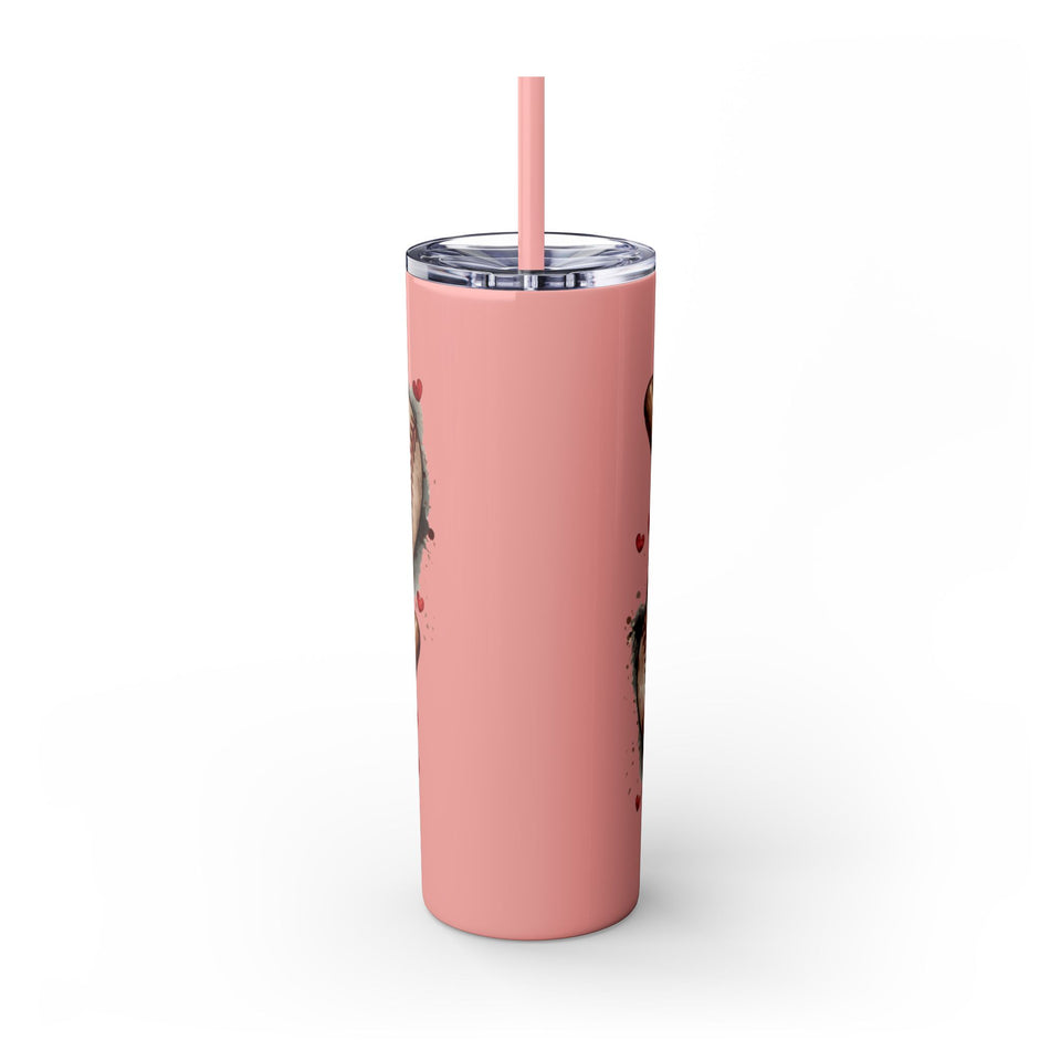Baseball Love Skinny Tumbler with Straw - 20oz