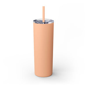 Mama Leopard Print Skinny Tumbler with Straw - 20oz