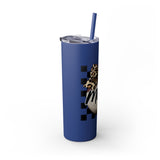 Mama Leopard Print Skinny Tumbler with Straw - 20oz
