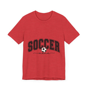 Soccer Mama With Black Letters Unisex Jersey Short Sleeve Tee