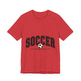 Soccer Mama With Black Letters Unisex Jersey Short Sleeve Tee
