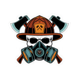 Bold Firefighter Skull Kiss-Cut Stickers - Unique Decals for Outdoor Enthusiasts