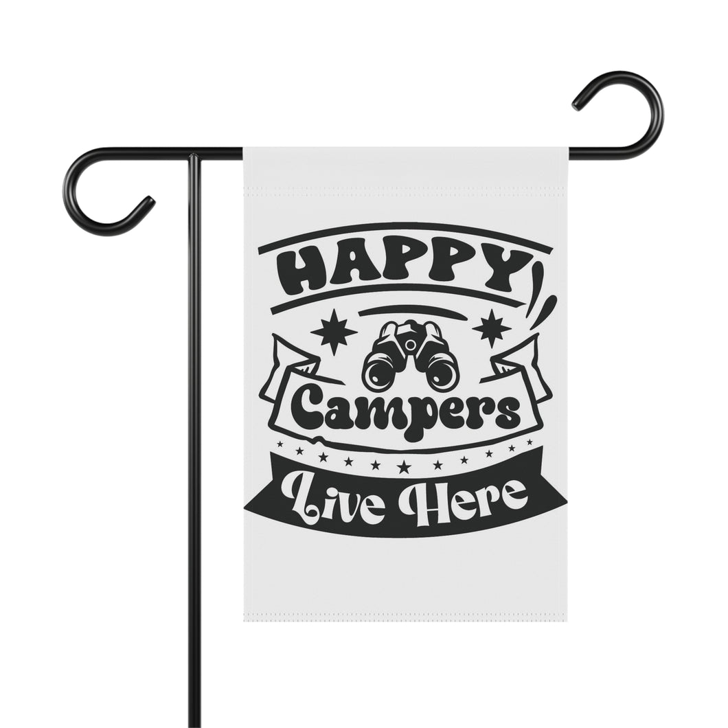 Happy Campers Live Here Garden & House Banner