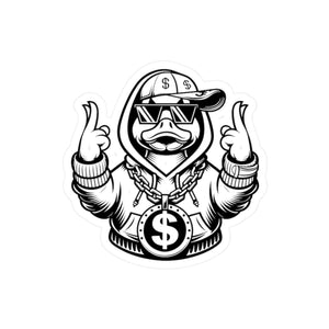 Cool Duck Gangsta Kiss-Cut Vinyl Decals - Unique Sticker for Home and Office Decor