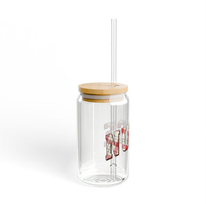 Plaid Nurse Sipper Glass, 16oz
