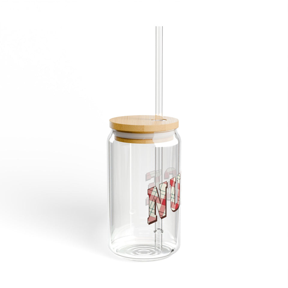 Plaid Nurse Sipper Glass, 16oz