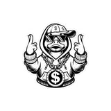 Cool Duck Gangsta Kiss-Cut Vinyl Decals - Unique Sticker for Home and Office Decor