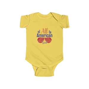 All American Baby Bodysuit Infant Onesie – Patriotic Comfort for Your Little Star