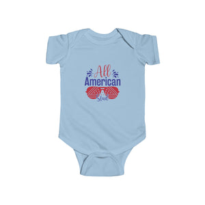 All American Baby Bodysuit Infant Onesie – Patriotic Comfort for Your Little Star