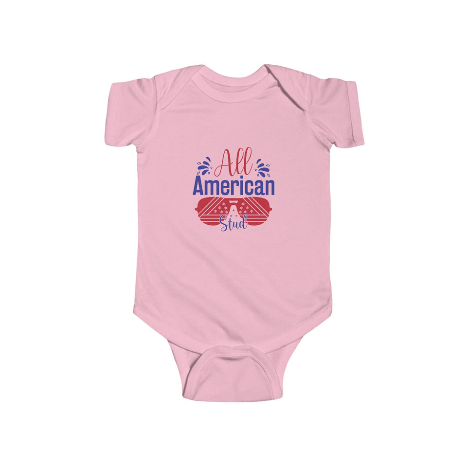All American Baby Bodysuit Infant Onesie – Patriotic Comfort for Your Little Star