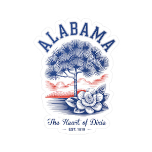 Vintage Alabama Heart Of Dixi  Kiss-Cut Vinyl Decals
