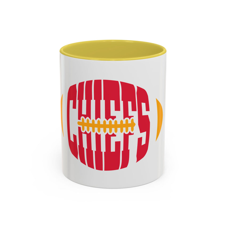 Chiefs Football Mug - Colorful 11oz & 15oz Ceramic Coffee Cup