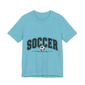 Soccer Mama With Black Letters Unisex Jersey Short Sleeve Tee