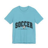 Soccer Mama With Black Letters Unisex Jersey Short Sleeve Tee