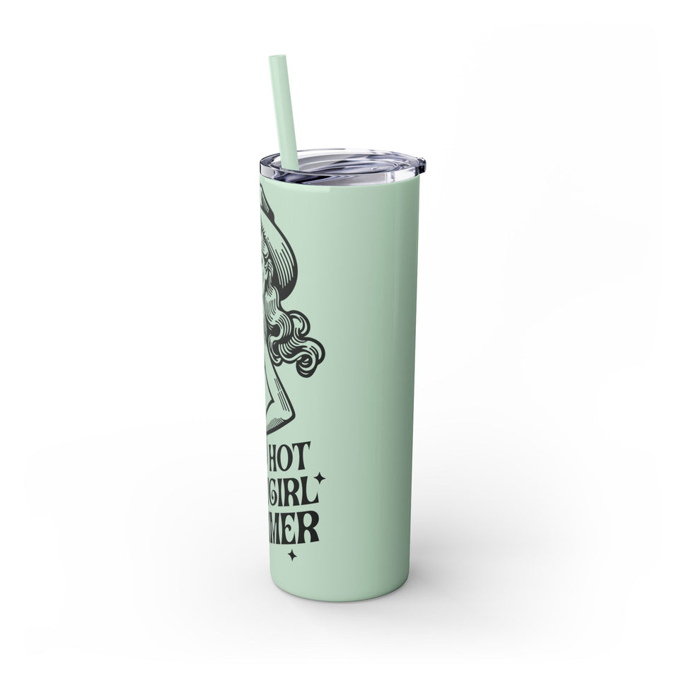 Hot Cowgirl Summer Skinny Tumbler with Straw, 20oz