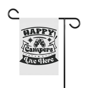 Happy Campers Live Here Garden & House Banner