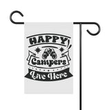 Happy Campers Live Here Garden & House Banner