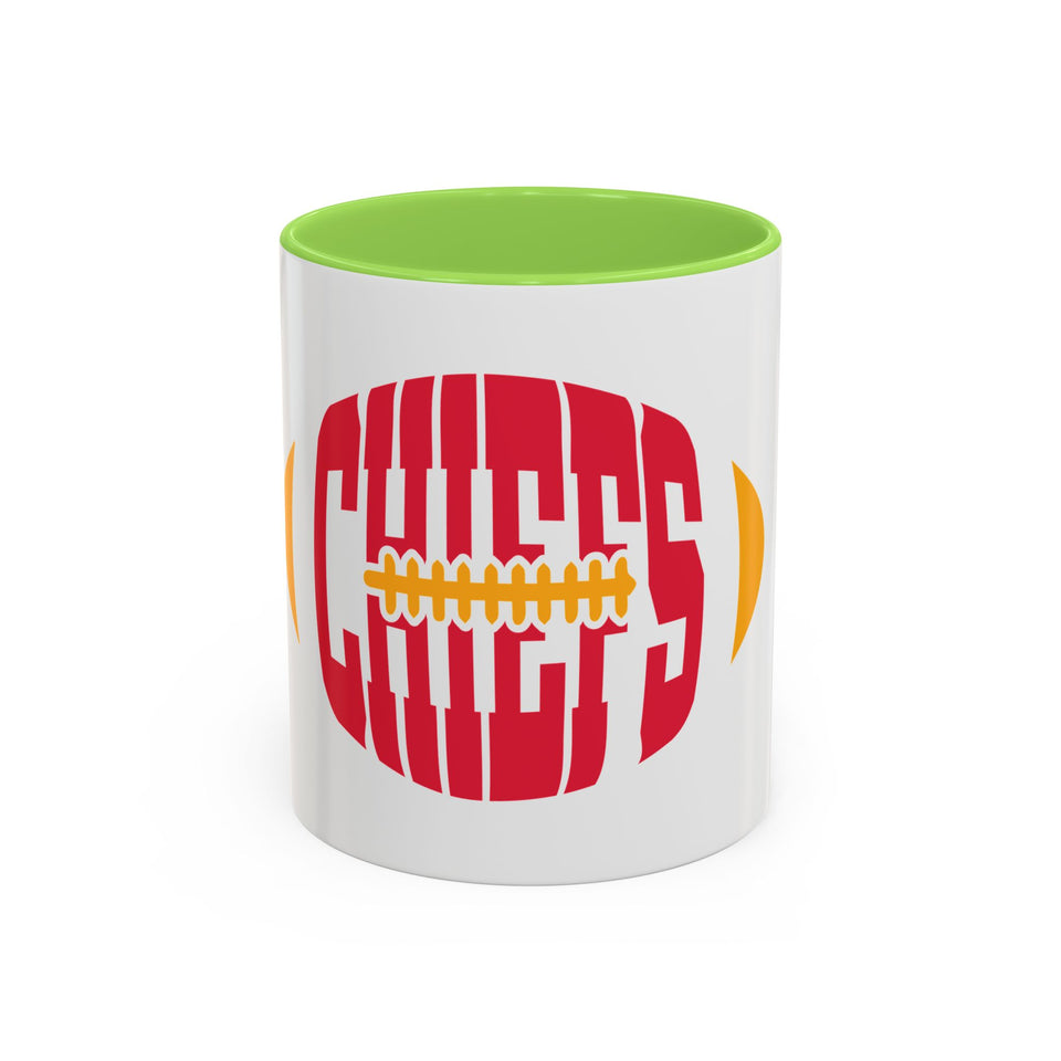 Chiefs Football Mug - Colorful 11oz & 15oz Ceramic Coffee Cup