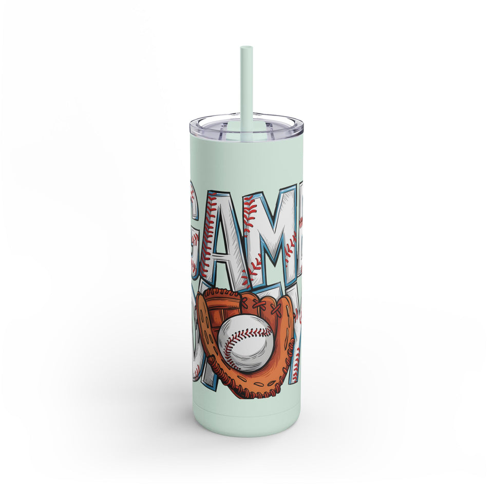 Game Day Tumbler - 20oz Matte Skinny Cup for Sports Fans