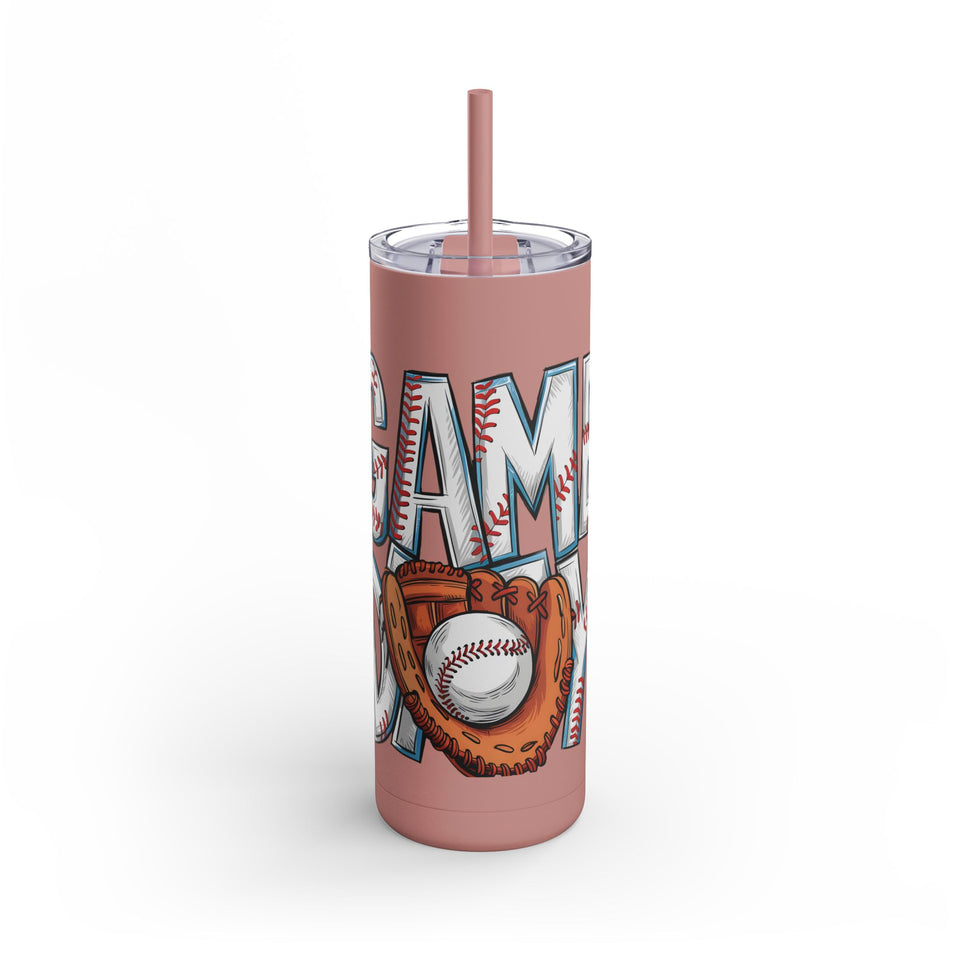 Game Day Tumbler - 20oz Matte Skinny Cup for Sports Fans
