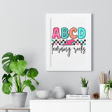 ABCD Learning Rocks Framed Vertical Poster