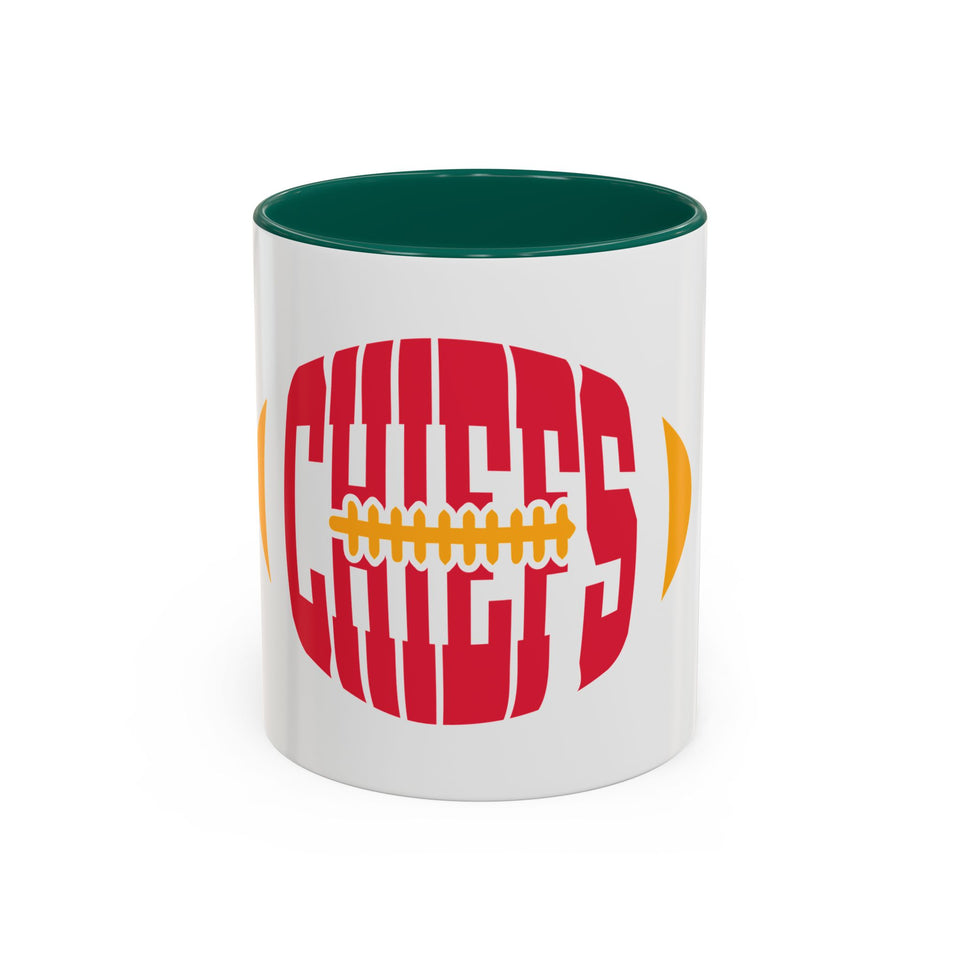 Chiefs Football Mug - Colorful 11oz & 15oz Ceramic Coffee Cup