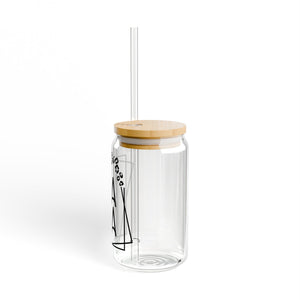 Mama Leopard  Square Sipper Glass, 16oz
